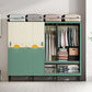 Modern Style Freestanding Wardrobe Armoire Metal Wardrobe with Clothes Rail