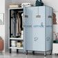Modern Style Freestanding Wardrobe Armoire Metal Wardrobe with Clothes Rail