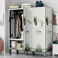 Modern Style Freestanding Wardrobe Armoire Metal Wardrobe with Clothes Rail