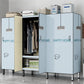 Modern Style Freestanding Wardrobe Armoire Metal Wardrobe with Clothes Rail