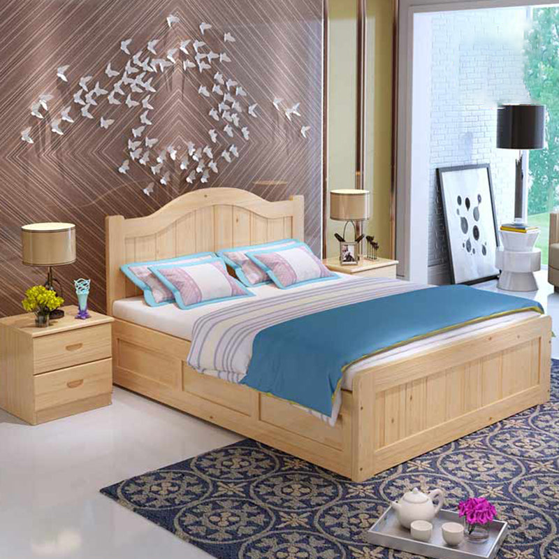 MARCO DE CAMA CAMEL DE CAMEL DE MADE CAMBITA DE CAMA SOLIDO DE COLOR SOLIDO CONTAMPORO