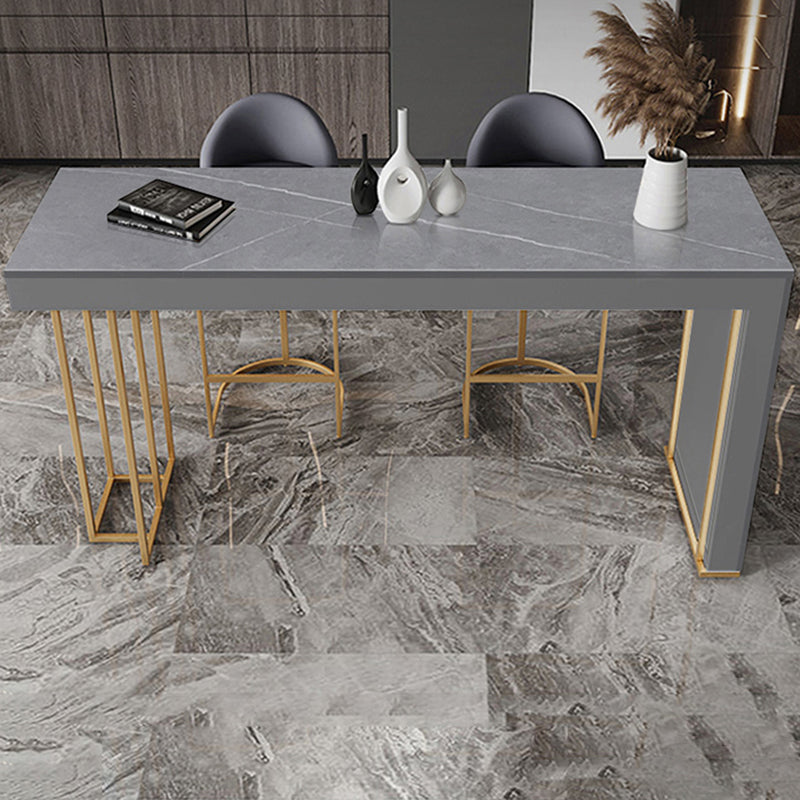 Glam Rectangle Stone Counter Table 1/3 Pieces Bar Table Set for Kitchen Clearhalo 'Bar Furniture' 'furn' 'furn_home_bar_bar_sets' 'Furniture' 'Home Bars & Bar Sets' 'home_bar_bar_sets' 'Kitchen & Dining Furniture' 7372537