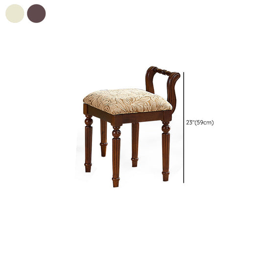 Solid Wood Makeup Table 57.08" H Makeup Vanity with 4 Drawers