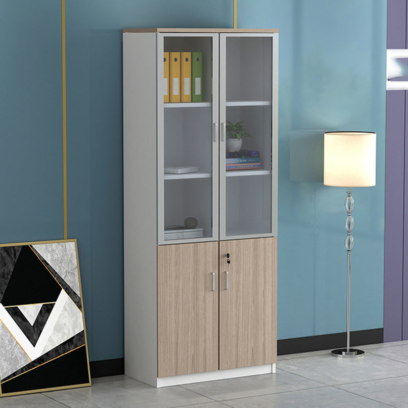 Modern Style Lateral Filing Cabinet Wood Filing Cabinet with Lock and Storage Brown 2 Clearhalo 'Filing Cabinets' 'filling_cabinets' 'furn' 'furn_filling_cabinets' 'Furniture' 'Office Furniture' 7372724