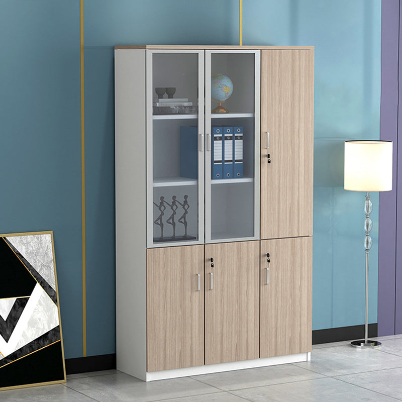 Modern Style Lateral Filing Cabinet Wood Filing Cabinet with Lock and Storage Brown 3 Clearhalo 'Filing Cabinets' 'filling_cabinets' 'furn' 'furn_filling_cabinets' 'Furniture' 'Office Furniture' 7372725