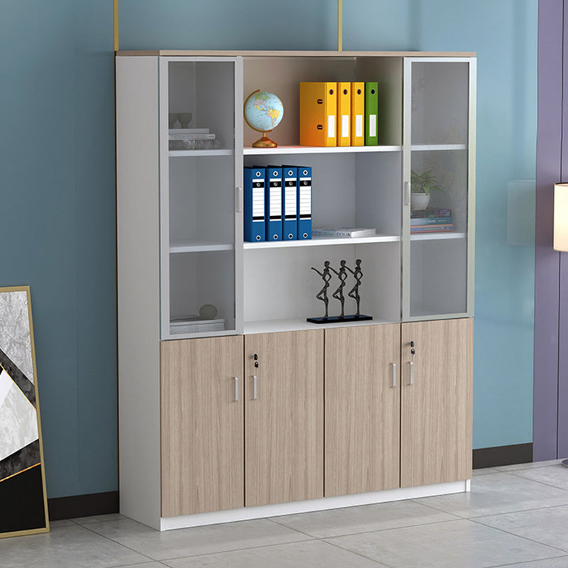 Modern Style Lateral Filing Cabinet Wood Filing Cabinet with Lock and Storage Brown 4 Clearhalo 'Filing Cabinets' 'filling_cabinets' 'furn' 'furn_filling_cabinets' 'Furniture' 'Office Furniture' 7372727