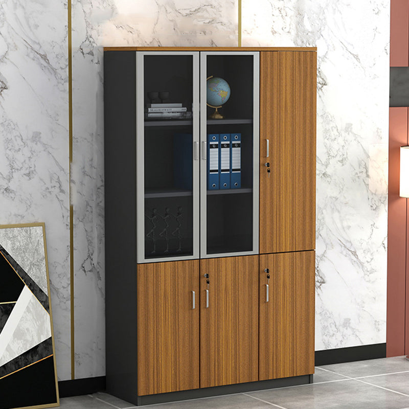 Modern Style Lateral Filing Cabinet Wood Filing Cabinet with Lock and Storage Walnut 3 Clearhalo 'Filing Cabinets' 'filling_cabinets' 'furn' 'furn_filling_cabinets' 'Furniture' 'Office Furniture' 7372739