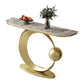 Contemporary Console Accent Table Antique Finish Console Sofa Table in Stone Gold Gray Clearhalo 'Console Tables' 'console_tables' 'Entry & Mudroom Furniture' 'furn' 'furn_console_tables' 'Furniture' 7373154