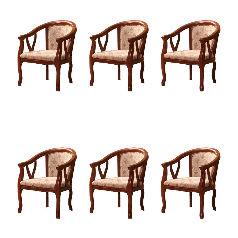 Traditional Style Dining Chair Upholstered Solid Wood Base Arm Chair for Home 6 Piece Set Clearhalo 'Dining Chairs' 'Dining Tables & Seating' 'dining_chair' 'furn' 'furn_dining_chair' 'Furniture' 'Kitchen & Dining Furniture' 7373195