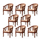 Traditional Style Dining Chair Upholstered Solid Wood Base Arm Chair for Home 8 Piece Set Clearhalo 'Dining Chairs' 'Dining Tables & Seating' 'dining_chair' 'furn' 'furn_dining_chair' 'Furniture' 'Kitchen & Dining Furniture' 7373197