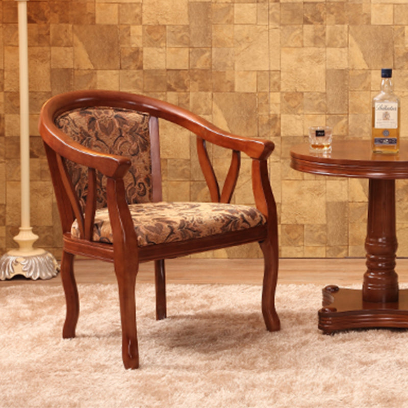 Traditional Style Dining Chair Upholstered Solid Wood Base Arm Chair for Home Clearhalo 'Dining Chairs' 'Dining Tables & Seating' 'dining_chair' 'furn' 'furn_dining_chair' 'Furniture' 'Kitchen & Dining Furniture' 7373204