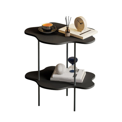 19"H Contemporary Corner Table Double Tier Accent Side Table Black 1 Clearhalo 'Coffee & Accent Tables' 'End & Side Tables' 'end_side_tables' 'furn' 'furn_end_side_tables' 'Furniture' 'Living Room Furniture' 7373321