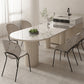 Sintered Stone Top Table White Dining Table for Kitchen Dining Room Clearhalo 'Dining Tables & Seating' 'Dining Tables' 'dining_table' 'furn' 'furn_dining_table' 'Furniture' 'Kitchen & Dining Furniture' 7373554