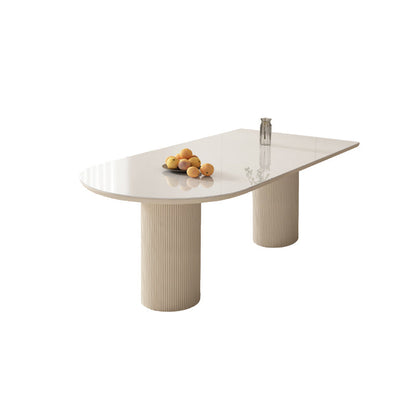 Sintered Stone Table White Dining Table for Kitchen Dining Room