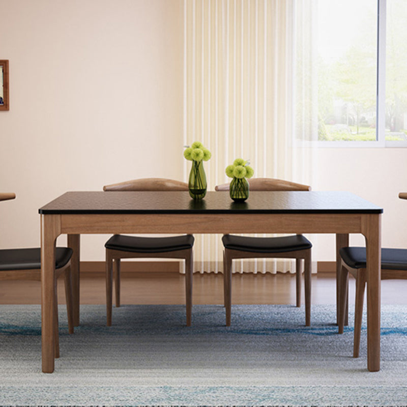 Zwart en bruine eetkamer diner keukentafel moderne eettafel