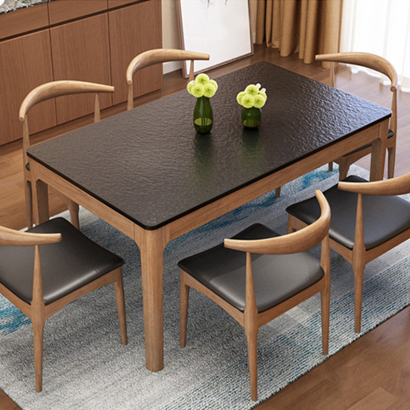 Zwart en bruine eetkamer diner keukentafel moderne eettafel