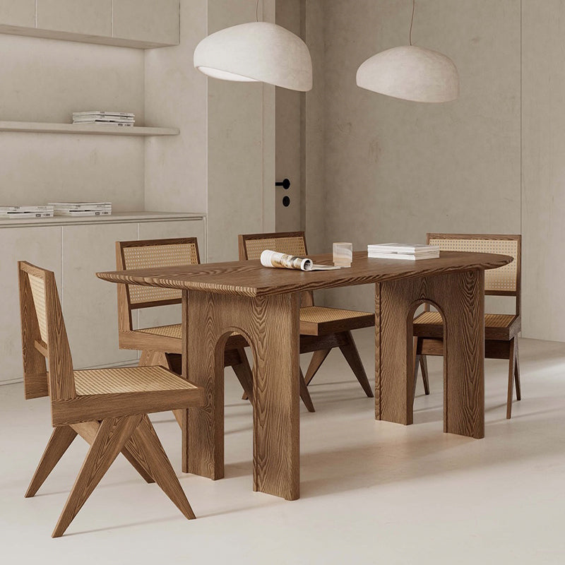Solid Wood Dining Room Dinner Kitchen Table Contemporary Dining Table Clearhalo 'Dining Tables & Seating' 'Dining Tables' 'dining_table' 'furn' 'furn_dining_table' 'Furniture' 'Kitchen & Dining Furniture' 7373635