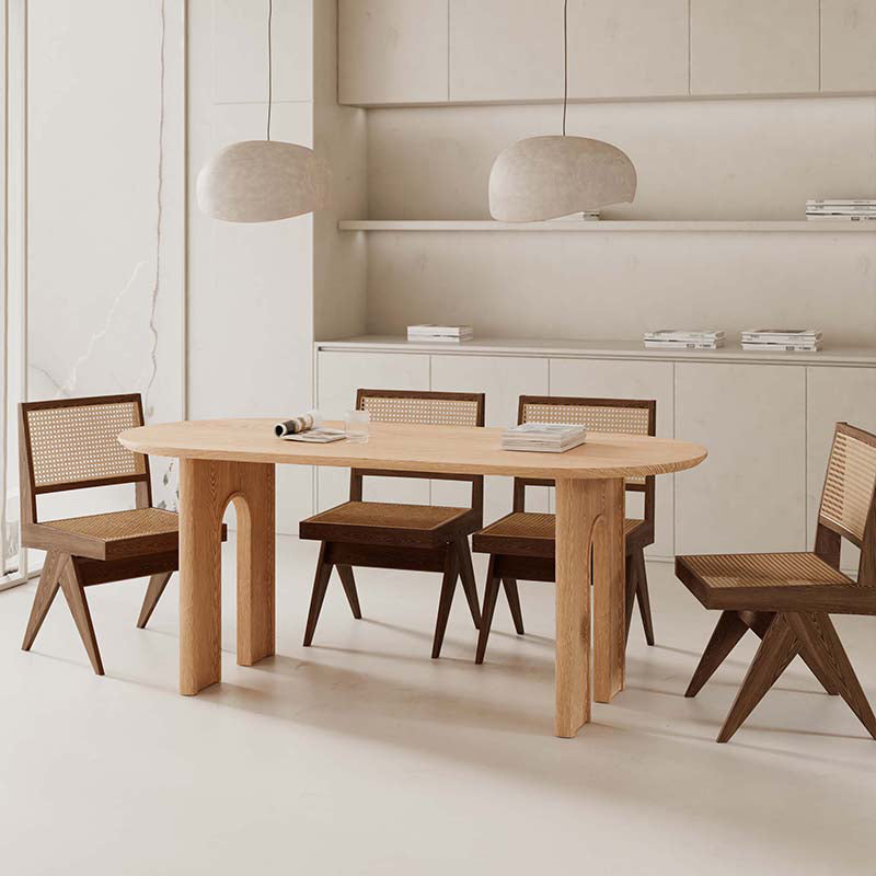 Solid Wood Dining Room Dinner Kitchen Table Contemporary Dining Table Clearhalo 'Dining Tables & Seating' 'Dining Tables' 'dining_table' 'furn' 'furn_dining_table' 'Furniture' 'Kitchen & Dining Furniture' 7373646