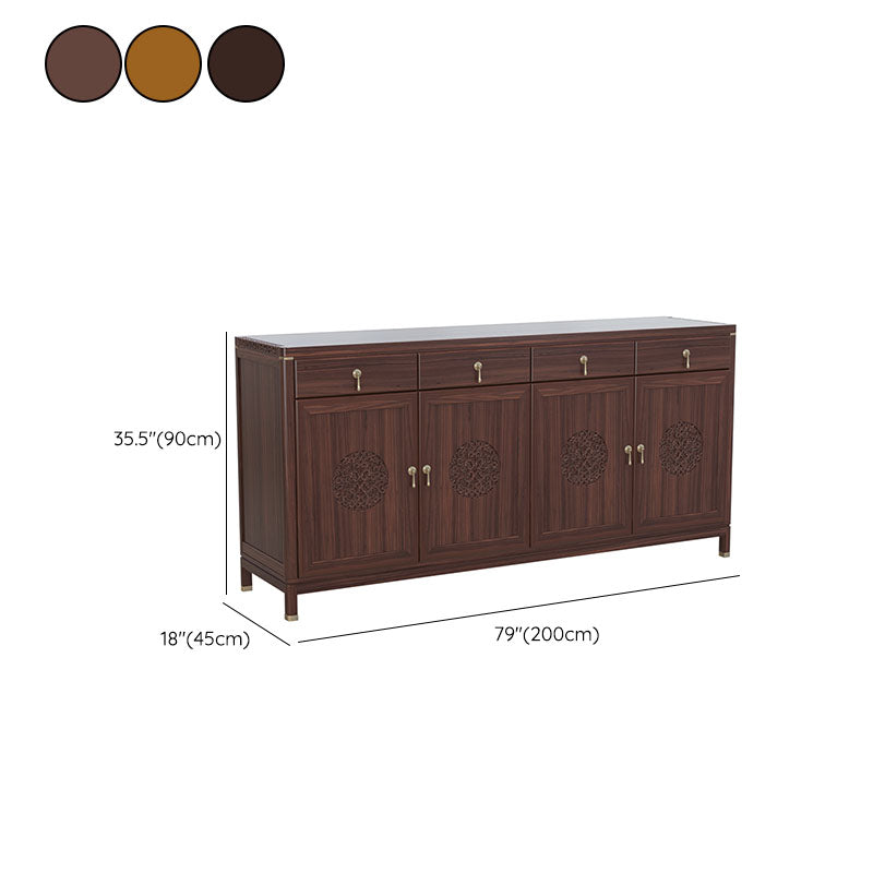 Modern Buffet Table Solid Wood Buffet Stand with Doors for Dining Room Clearhalo 'buffet_sideboard' 'Buffets & Sideboards' 'furn' 'furn_buffet_sideboard' 'Furniture' 'Kitchen & Dining Furniture' 7373777