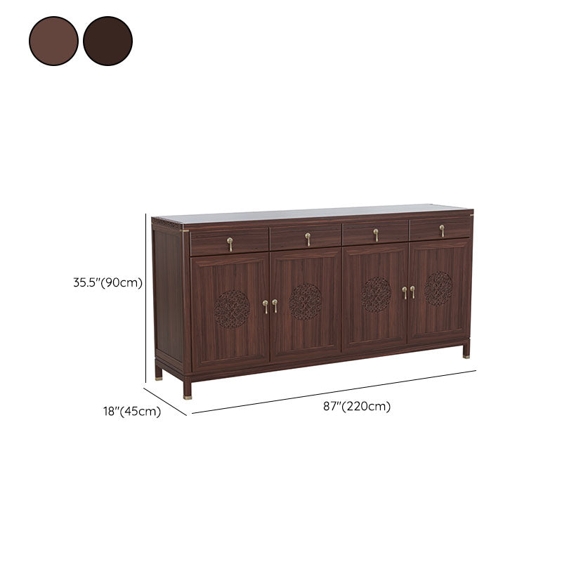 Modern Buffet Table Solid Wood Buffet Stand with Doors for Dining Room Clearhalo 'buffet_sideboard' 'Buffets & Sideboards' 'furn' 'furn_buffet_sideboard' 'Furniture' 'Kitchen & Dining Furniture' 7373778