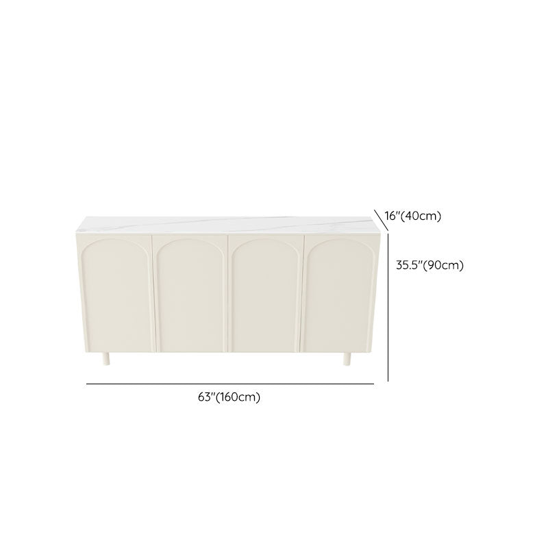 Moderno tavolo da tavolo a buffet in legno con porte per sala da pranzo