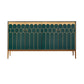 Glam Style Engineered Wood Buffet Table 15.7" Wide Sideboard Cabinet 71"L x 16"W x 35"H Green Clearhalo 'buffet_sideboard' 'Buffets & Sideboards' 'furn' 'furn_buffet_sideboard' 'Furniture' 'Kitchen & Dining Furniture' 7373843