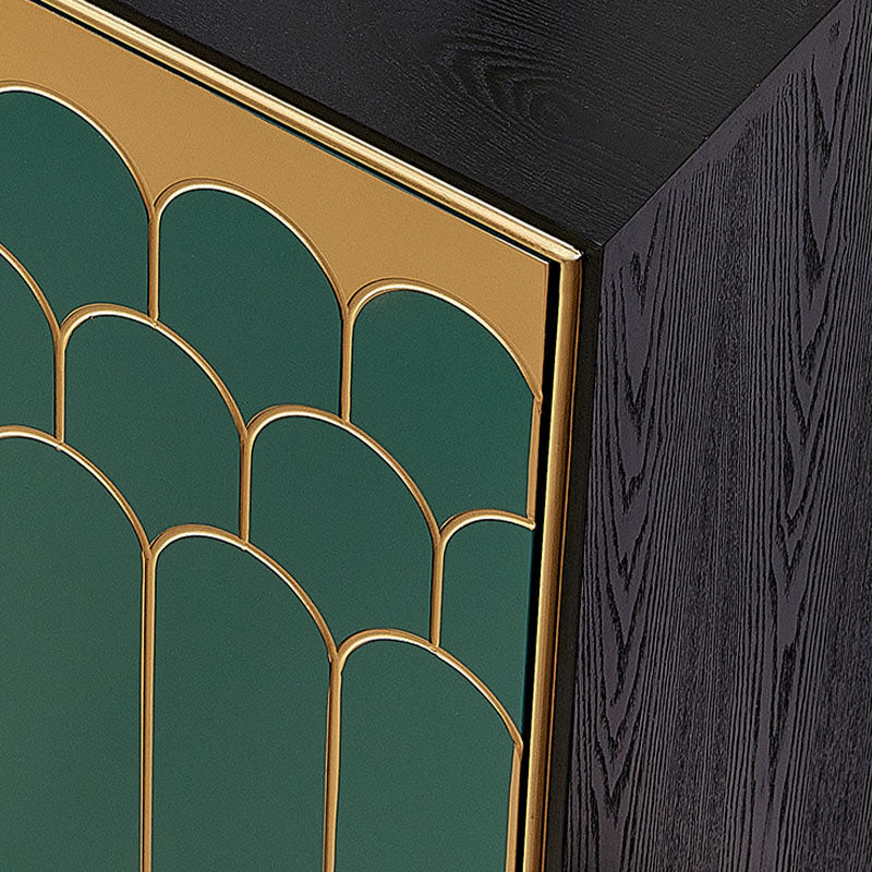 Glam Style Engineered Wood Buffet Table 15.7" Wide Sideboard Cabinet Clearhalo 'buffet_sideboard' 'Buffets & Sideboards' 'furn' 'furn_buffet_sideboard' 'Furniture' 'Kitchen & Dining Furniture' 7373848