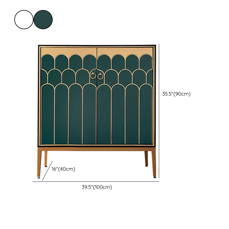 Glam Style Engineered Wood Buffet Table 15.7" Wide Sideboard Cabinet Clearhalo 'buffet_sideboard' 'Buffets & Sideboards' 'furn' 'furn_buffet_sideboard' 'Furniture' 'Kitchen & Dining Furniture' 7373851