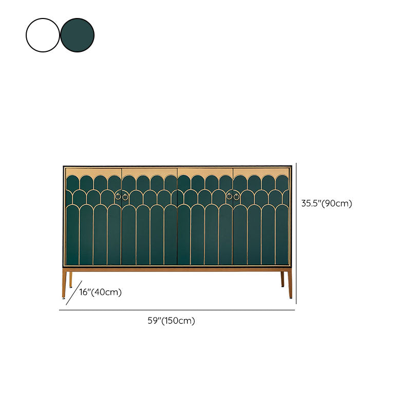 Glam Style Engineered Wood Buffet Table 15.7" Wide Sideboard Cabinet Clearhalo 'buffet_sideboard' 'Buffets & Sideboards' 'furn' 'furn_buffet_sideboard' 'Furniture' 'Kitchen & Dining Furniture' 7373853