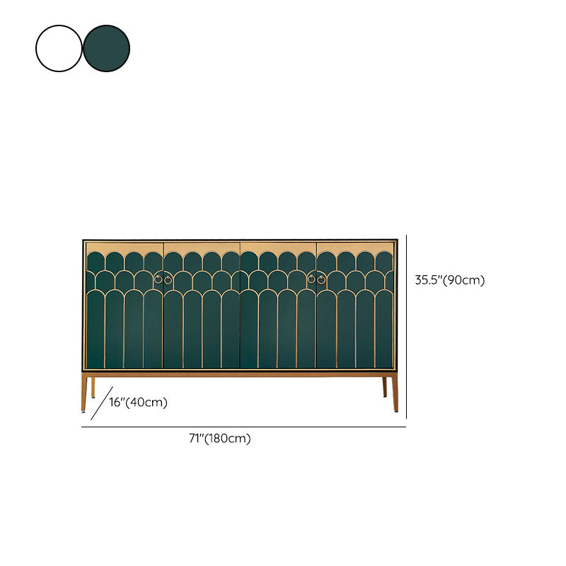 Glam Style Engineered Wood Buffet Table 15.7" Wide Sideboard Cabinet Clearhalo 'buffet_sideboard' 'Buffets & Sideboards' 'furn' 'furn_buffet_sideboard' 'Furniture' 'Kitchen & Dining Furniture' 7373854