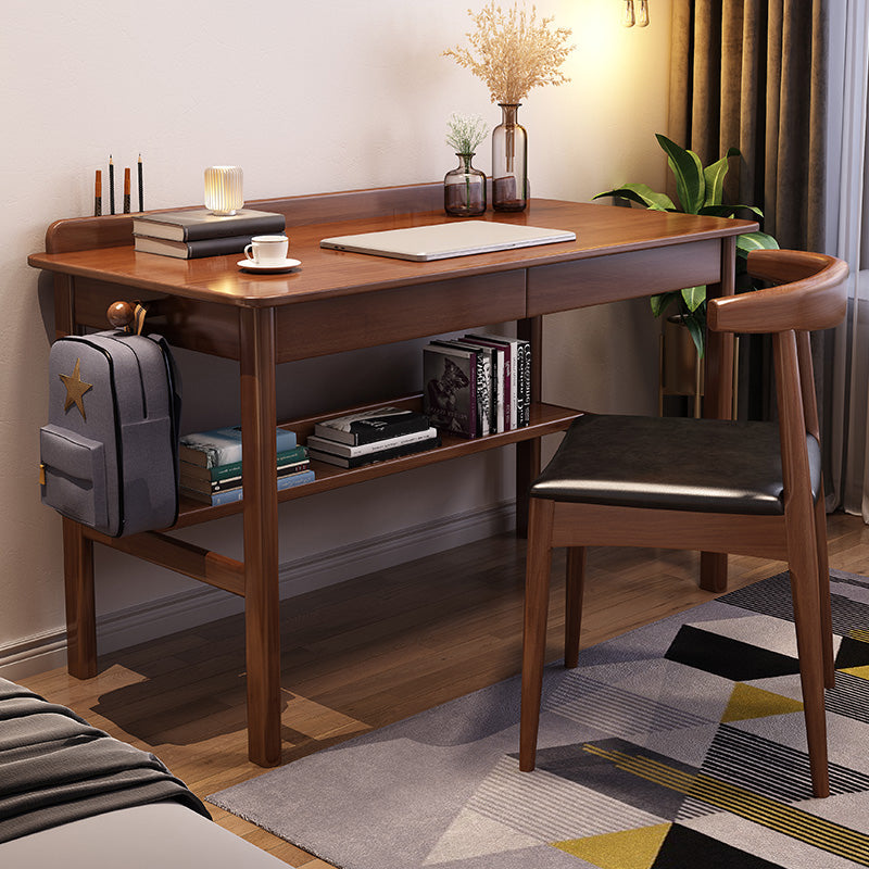 Rechthoekig gevormde kantoortafel Wood Writing Desk in wit/bruin/natuurlijk