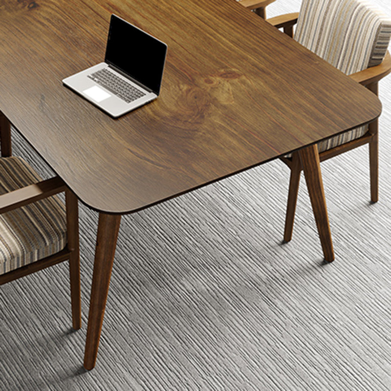 Modern Solid Wood Writing Desk Parsons Base 29.53" Tall Office Desk Clearhalo 'furn' 'furn_office_desk' 'Furniture' 'Office Desks' 'Office Furniture' 'office_desk' 7373917