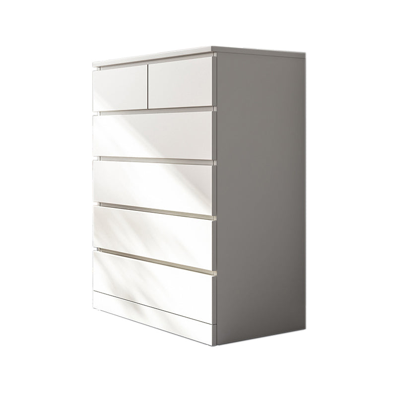 Contemporary Manufactured Wood Accent Chest Rectangle Accent Chest with Drawer 24"L x 16"W x 43"H White 6 Clearhalo 'Cabinets & Chests' 'cabinets_chests' 'furn' 'furn_cabinets_chests' 'Furniture' 'Living Room Furniture' 7374476