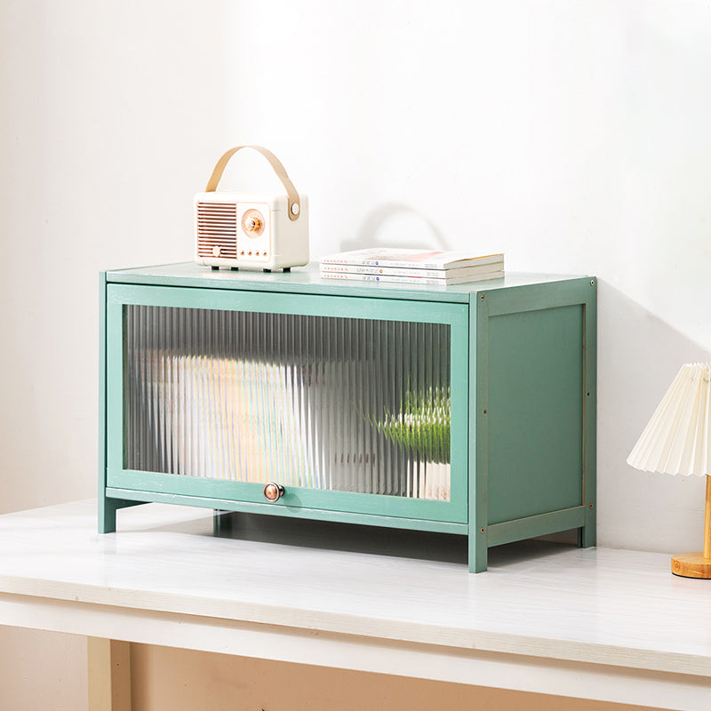 Rectangular Green Cabinet, Modern Standard Accent Cabinet in Green