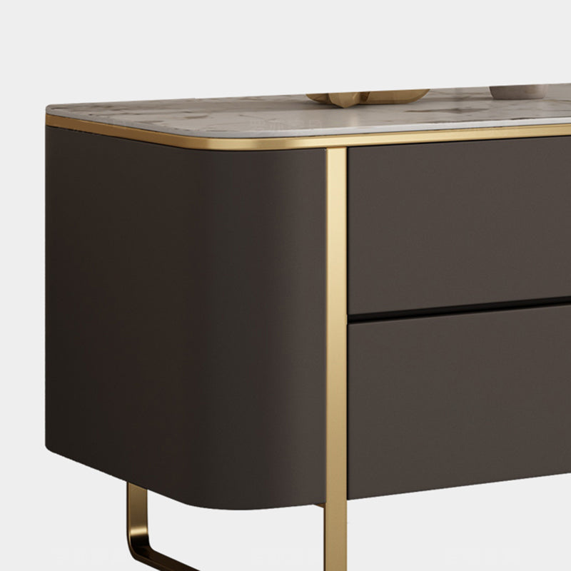 Stone TV Stand Console Enclosed Storage TV Media Console with Drawers Clearhalo 'furn' 'furn_tv_stands_entertainment_centers' 'Furniture' 'Living Room Furniture' 'TV Stands & Entertainment Centers' 'TV Stands & Media Storage Furniture' 'tv_stands_entertainment_centers' 7374987