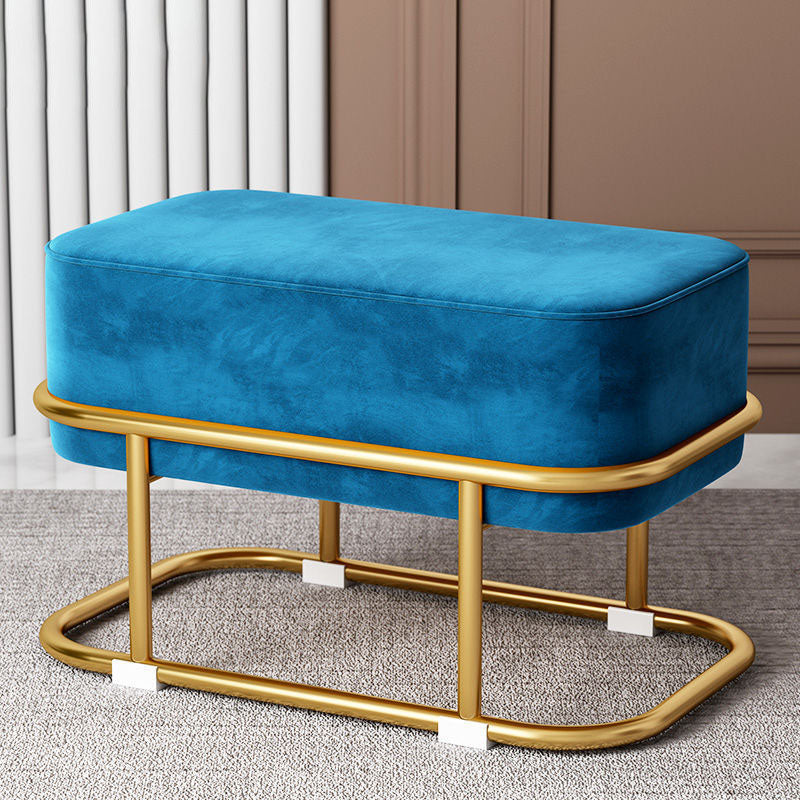 Multi Colors Ottoman Removable Slipcover Upholstered Velvet Ottoman Sky Blue Rectangle 1 Piece Clearhalo 'furn' 'furn_ottomans_poufs' 'Furniture' 'Living Room Furniture' 'Ottomans & Poufs' 'ottomans_poufs' 7375024