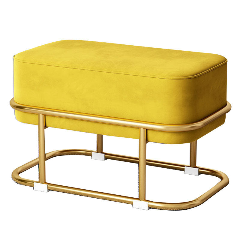 Multi Colors Ottoman Removable Slipcover Upholstered Velvet Ottoman Clearhalo 'furn' 'furn_ottomans_poufs' 'Furniture' 'Living Room Furniture' 'Ottomans & Poufs' 'ottomans_poufs' 7375040