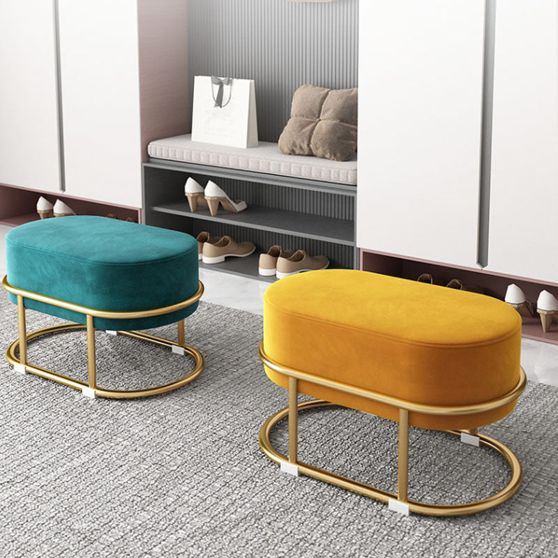 Multi Colors Ottoman Removable Slipcover Upholstered Velvet Ottoman Clearhalo 'furn' 'furn_ottomans_poufs' 'Furniture' 'Living Room Furniture' 'Ottomans & Poufs' 'ottomans_poufs' 7375041
