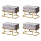 Multi Colors Ottoman Removable Slipcover Upholstered Velvet Ottoman Light Gray Rectangle 4 Piece Set Clearhalo 'furn' 'furn_ottomans_poufs' 'Furniture' 'Living Room Furniture' 'Ottomans & Poufs' 'ottomans_poufs' 7375054
