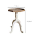 Contemporary Solid Wood Round Metal Pedestal Single Coffee Table Clearhalo 'Coffee & Accent Tables' 'Coffee Tables' 'coffee_tables' 'furn' 'furn_coffee_tables' 'Furniture' 'Living Room Furniture' 7375083