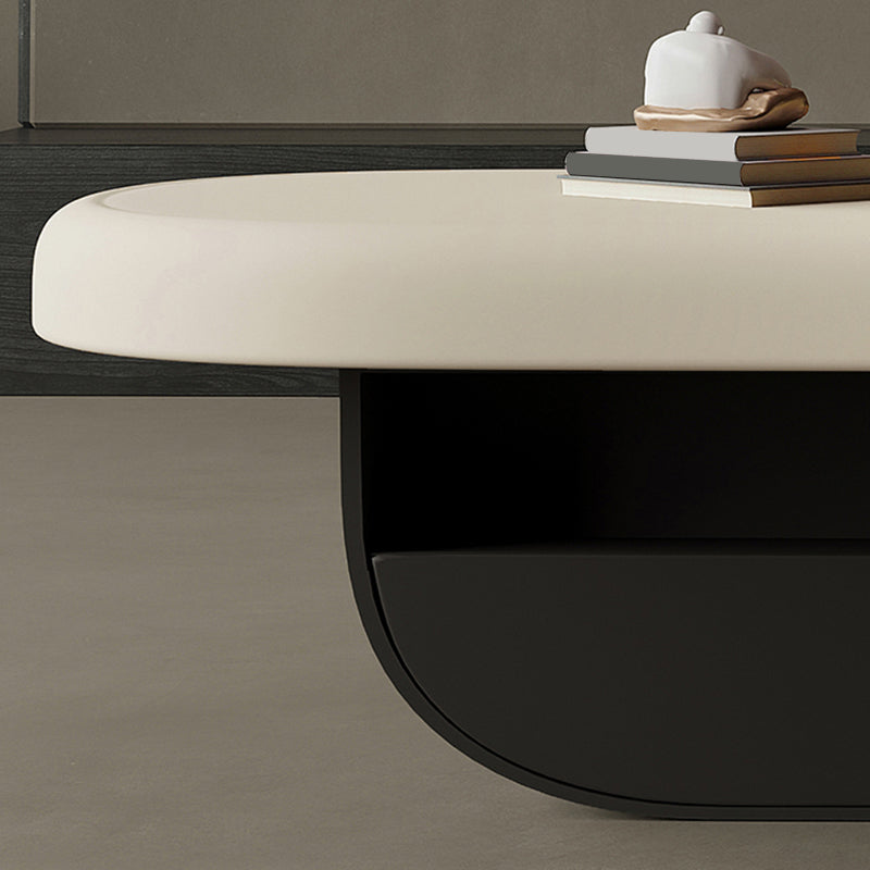 Contemporary Irregular Coffee Table Modern 15.7-In High 1 Single Cocktail Table Clearhalo 'Coffee & Accent Tables' 'Coffee Tables' 'coffee_tables' 'furn' 'furn_coffee_tables' 'Furniture' 'Living Room Furniture' 7375090