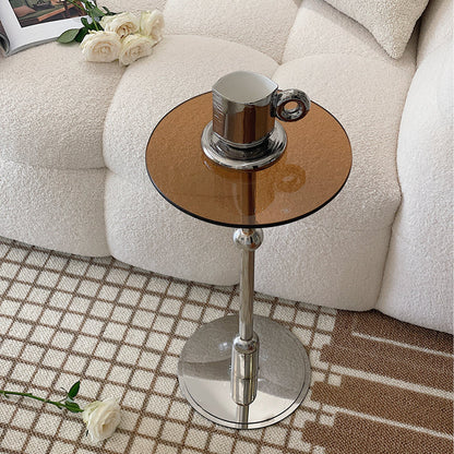 Contemporary Irregular Coffee Table Modern 21.8-In High 1 Single Cocktail Table Brown Clearhalo 'Coffee & Accent Tables' 'Coffee Tables' 'coffee_tables' 'furn' 'furn_coffee_tables' 'Furniture' 'Living Room Furniture' 7375096
