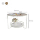 Contemporary Glass Top Coffee Table Round Metal Frame Cocktail Table Clearhalo 'Coffee & Accent Tables' 'Coffee Tables' 'coffee_tables' 'furn' 'furn_coffee_tables' 'Furniture' 'Living Room Furniture' 7375117