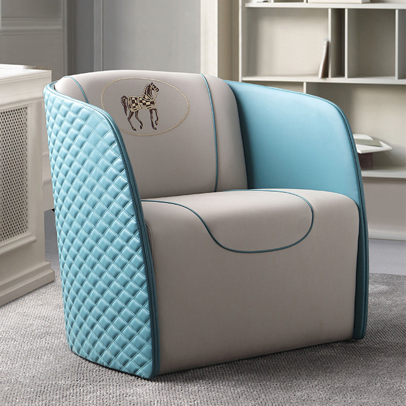 Leather Side Chair Arms included Lounge Chair for Living Room Clearhalo 'Accent Chairs' 'accent_chairs' 'Chairs & Seating' 'furn' 'furn_accent_chairs' 'Furniture' 'Living Room Furniture' 7375184