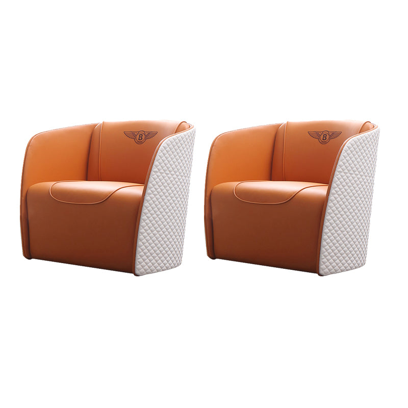 Leather Side Chair Arms included Lounge Chair for Living Room Microfiber Leather 2 Piece Set Clearhalo 'Accent Chairs' 'accent_chairs' 'Chairs & Seating' 'furn' 'furn_accent_chairs' 'Furniture' 'Living Room Furniture' 7375185