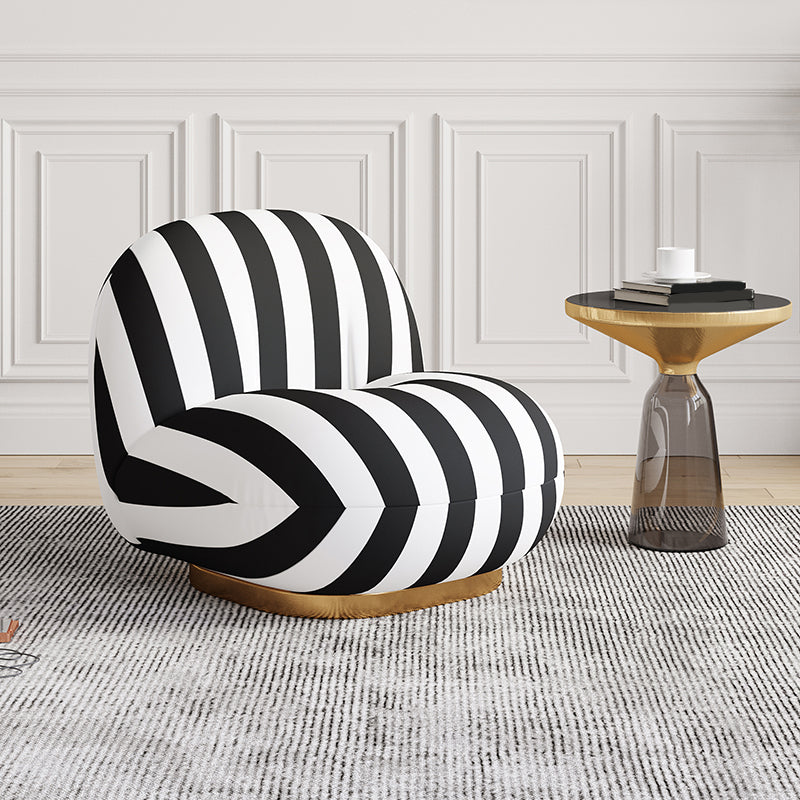 Solid Wood Chair Round Base Style Lounge Accent Chair for Living Room Clearhalo 'Accent Chairs' 'accent_chairs' 'Chairs & Seating' 'furn' 'furn_accent_chairs' 'Furniture' 'Living Room Furniture' 7375195