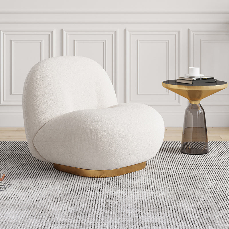 Solid Wood Chair Round Base Style Lounge Accent Chair for Living Room Clearhalo 'Accent Chairs' 'accent_chairs' 'Chairs & Seating' 'furn' 'furn_accent_chairs' 'Furniture' 'Living Room Furniture' 7375200