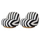 Solid Wood Chair Round Base Style Lounge Accent Chair for Living Room Black White Wavy Striped Flannel 2 Piece Set Clearhalo 'Accent Chairs' 'accent_chairs' 'Chairs & Seating' 'furn' 'furn_accent_chairs' 'Furniture' 'Living Room Furniture' 7375201