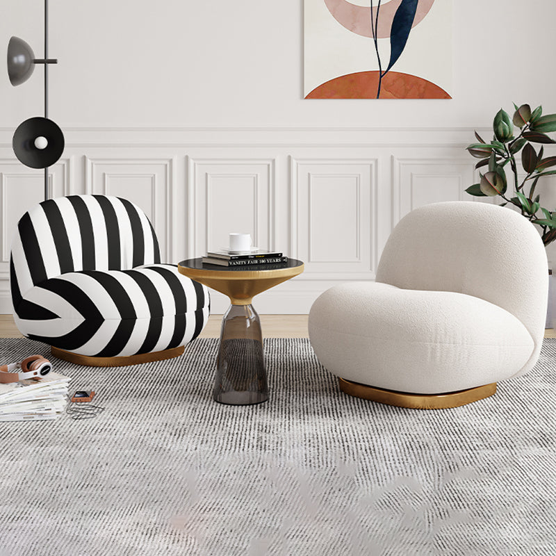 Solid Wood Chair Round Base Style Lounge Accent Chair for Living Room Clearhalo 'Accent Chairs' 'accent_chairs' 'Chairs & Seating' 'furn' 'furn_accent_chairs' 'Furniture' 'Living Room Furniture' 7375202