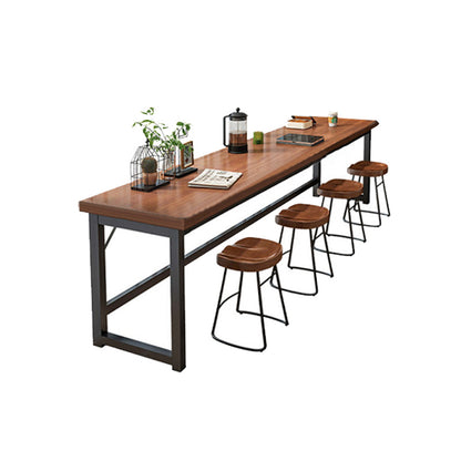 Mesa de bar interior sencilla y moderna, taburete rectangular para Bar con reposapiés